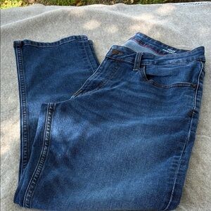 Izod Men's Dark Blue Straight-Leg Jeans